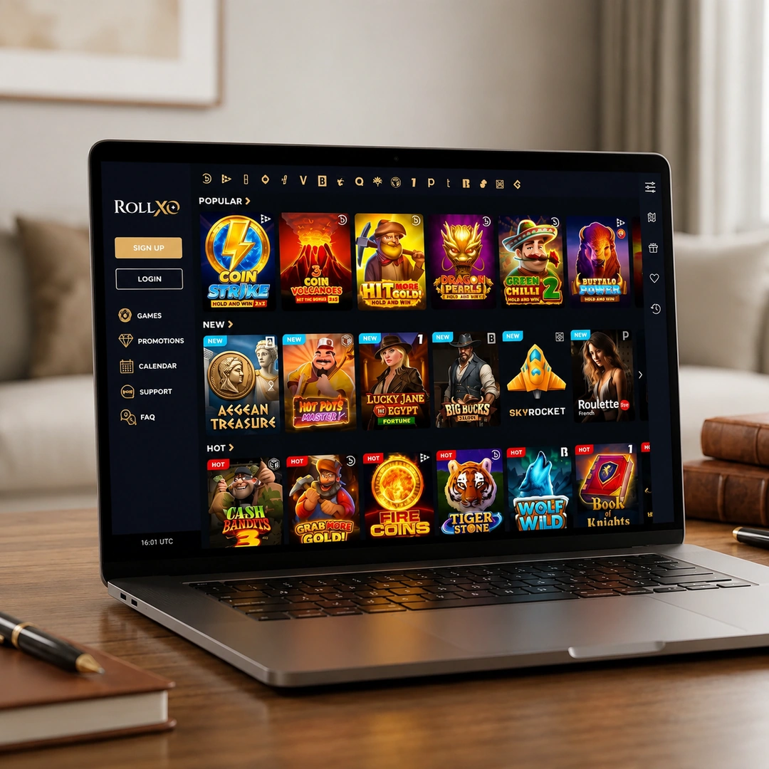 rollxo online casino game categories