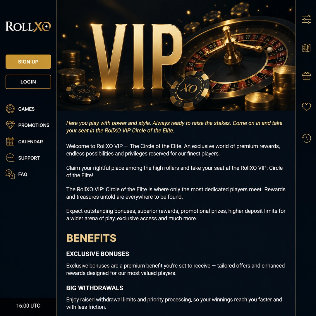 RollXO VIP tiers and comp points